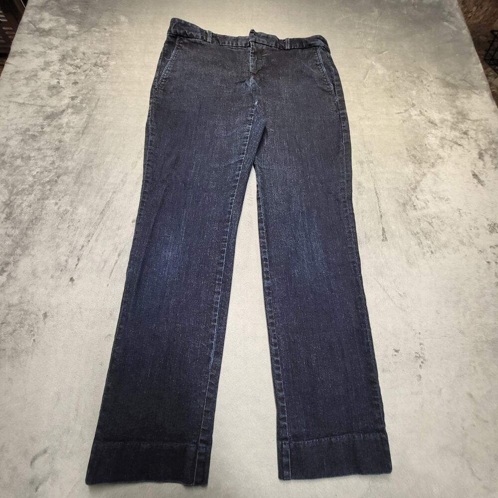 Banana Republic Jeans Womens 12? Blue Ryan Straight Dark Wash‎ Stretch 5-Pocket